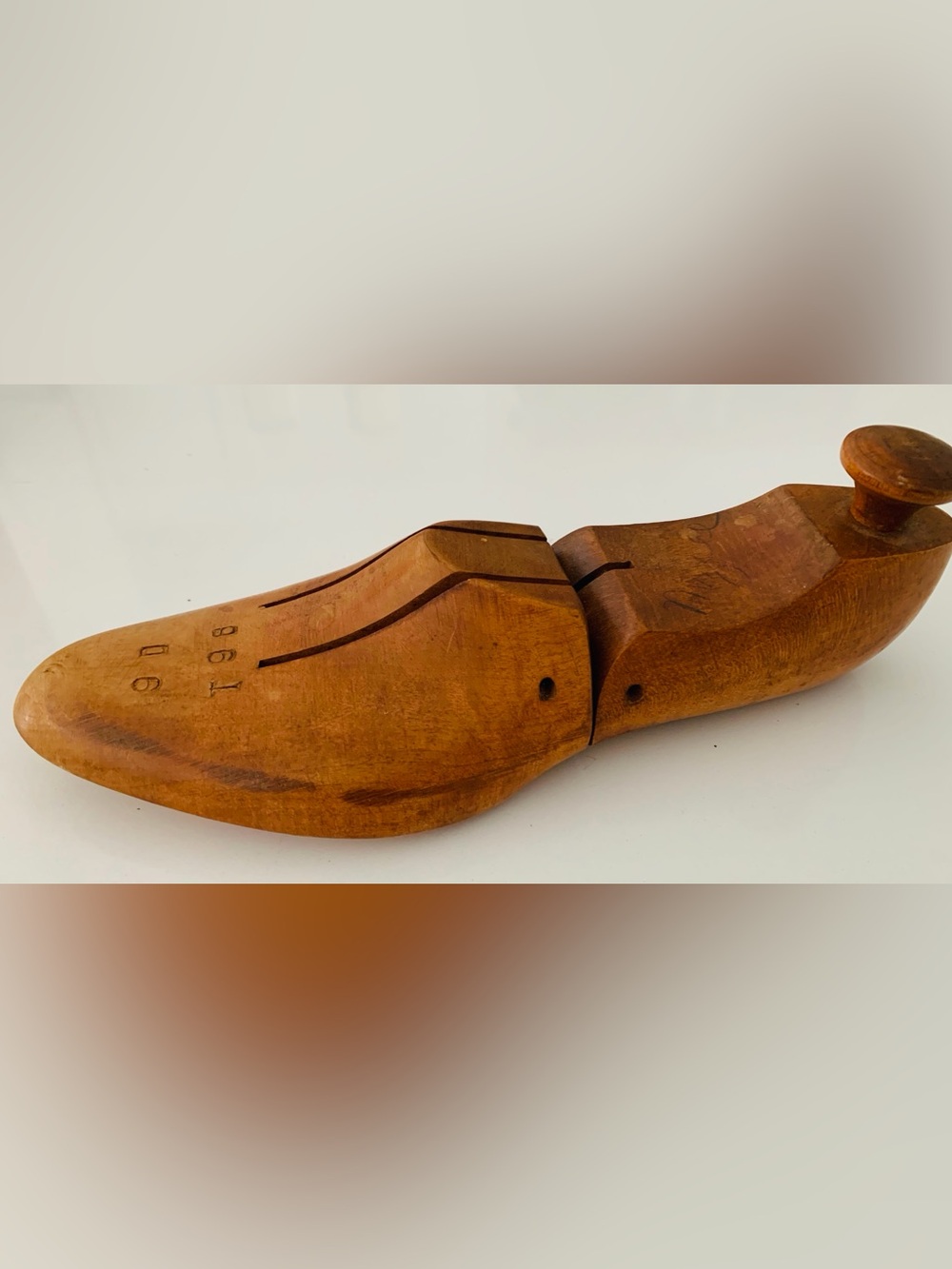 Vintage Wooden Shoe Form Cobbler Natural Farmhouse Decor